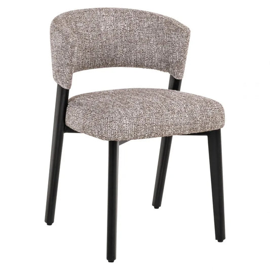 Scaun din Stofa Maro si Metal Negru L51xH77.5cm Zeno Richmond interiors