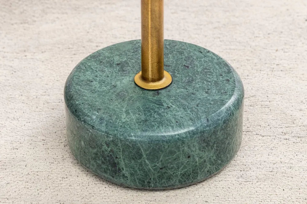 Masuta laterala din Metal Alama si Metal/Marmura Verde L30xH56cm Trayful