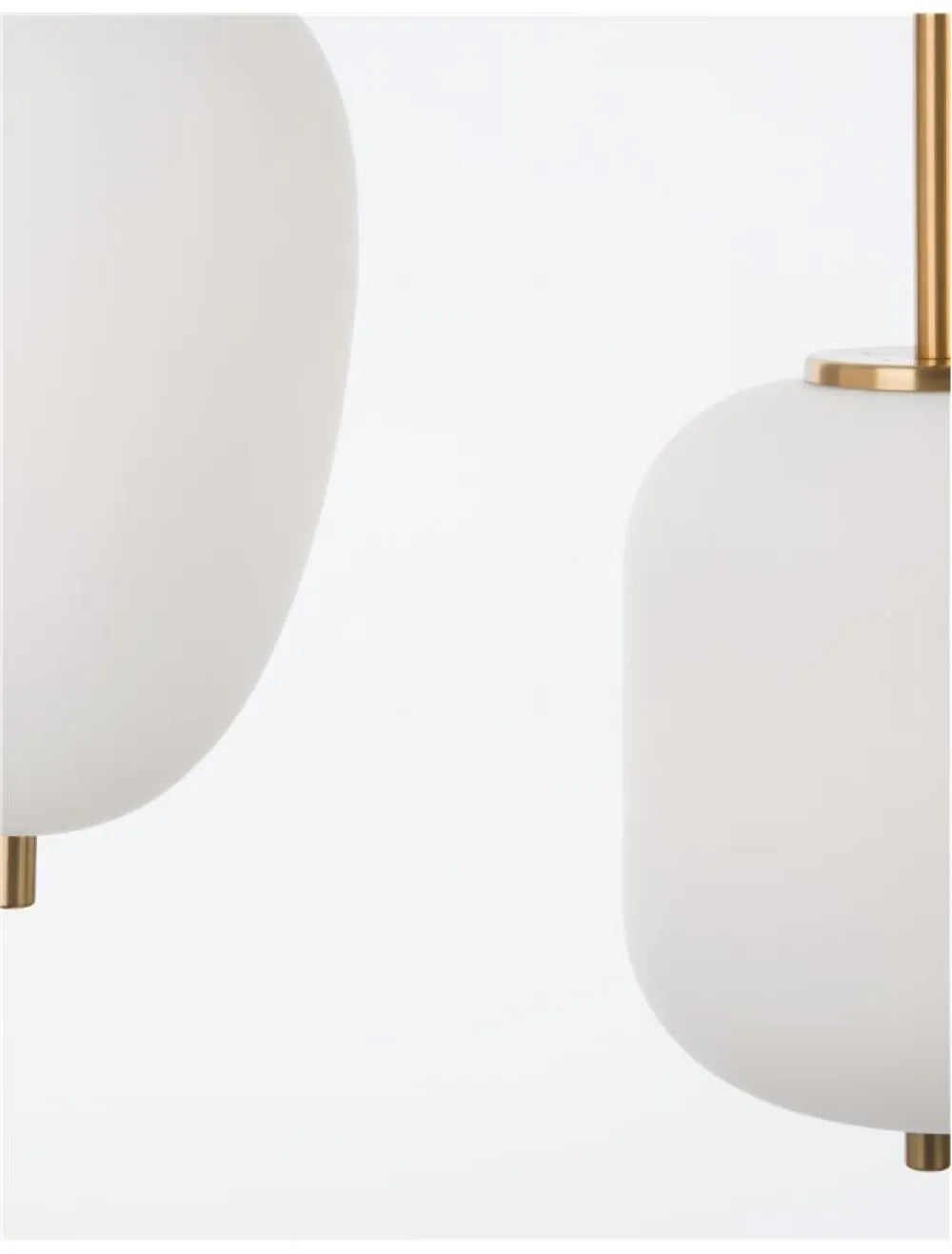 Lustra structura din Metal Auriu si abajur din Sticla Alb H120xL53cm IP20 LATO