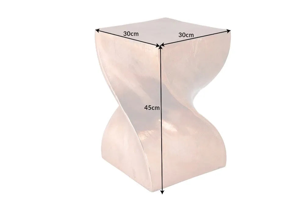Masuta laterala din Metal Cupru H45xL30cm Twist