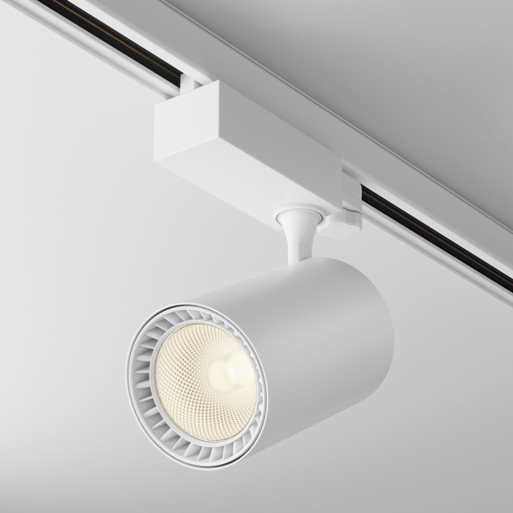 Spot pentru sina trifazata Trinity din Aluminiu Alb 20W 1500lm 3000k L14xH20cm Vuoro