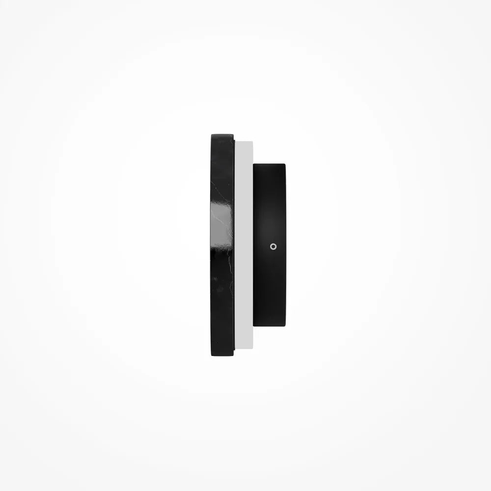 Aplica de perete din Metal Negru si Marmura Negru H15xL5cm Basic Texture
