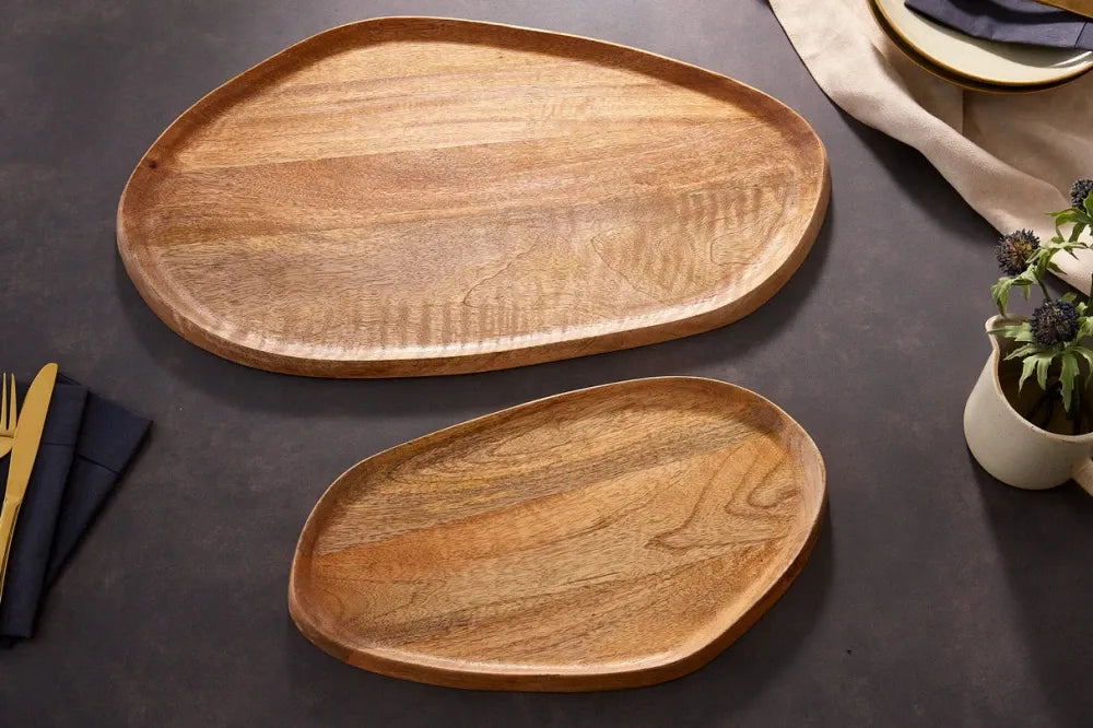Set 2 tavi decorative din Lemn de mango Maro H2.5xL40/56cm Amazonas