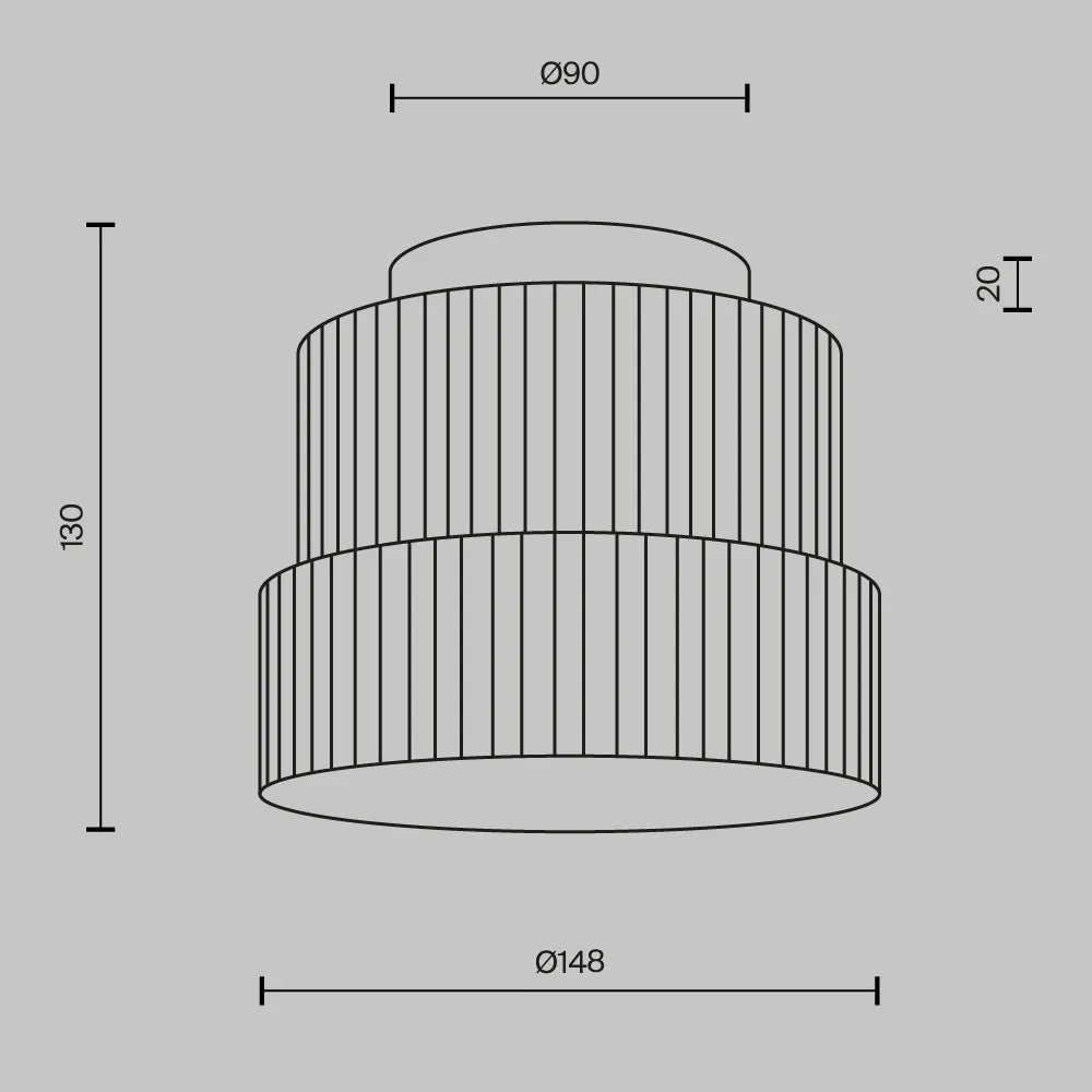 Plafoniera din Metal Alb si Sticla Alb H13xD14.8cm Scala