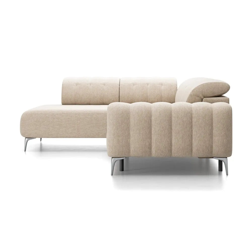 Coltar extensibil electric tapitat cu Stofa Bej Padova II