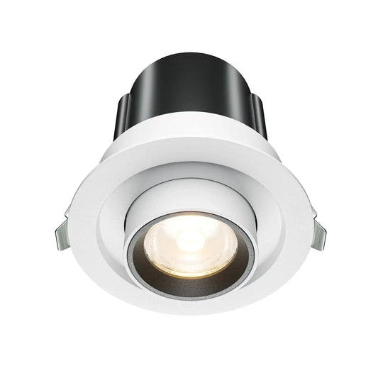 Spot incastrat ascuns din Aluminiu Alb H10xD9cm IP20 10W 780lm 3000k Downlight