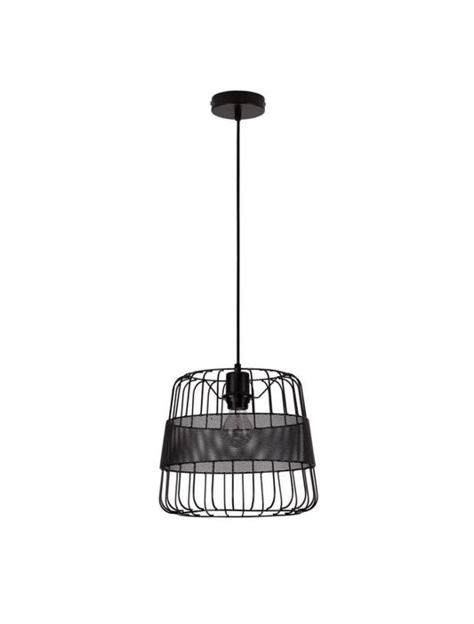Pendul structura din Metal Negru si abajur din Metal Negru H126xL29.5cm IP20 IAN