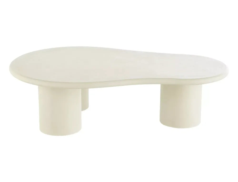 Masuta de cafea din MDF+Microciment Ecru L130xH35cm Selena