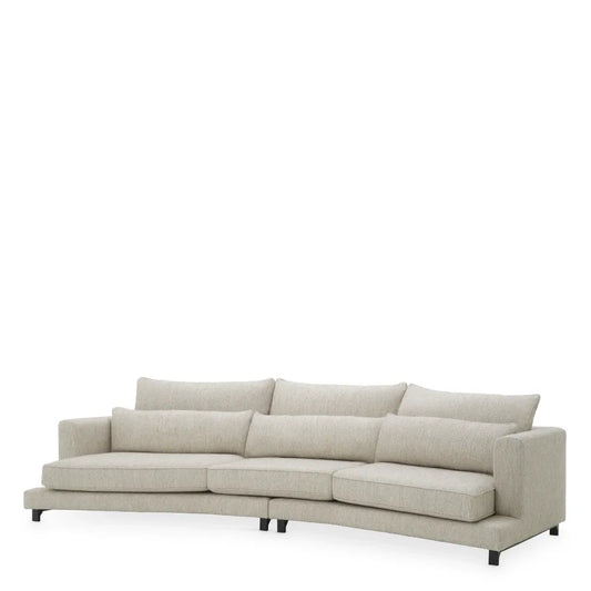 Canapea tapitat cu Stofa Splendor Gri deschis L320xA125xH65cm Savarana Eichholtz