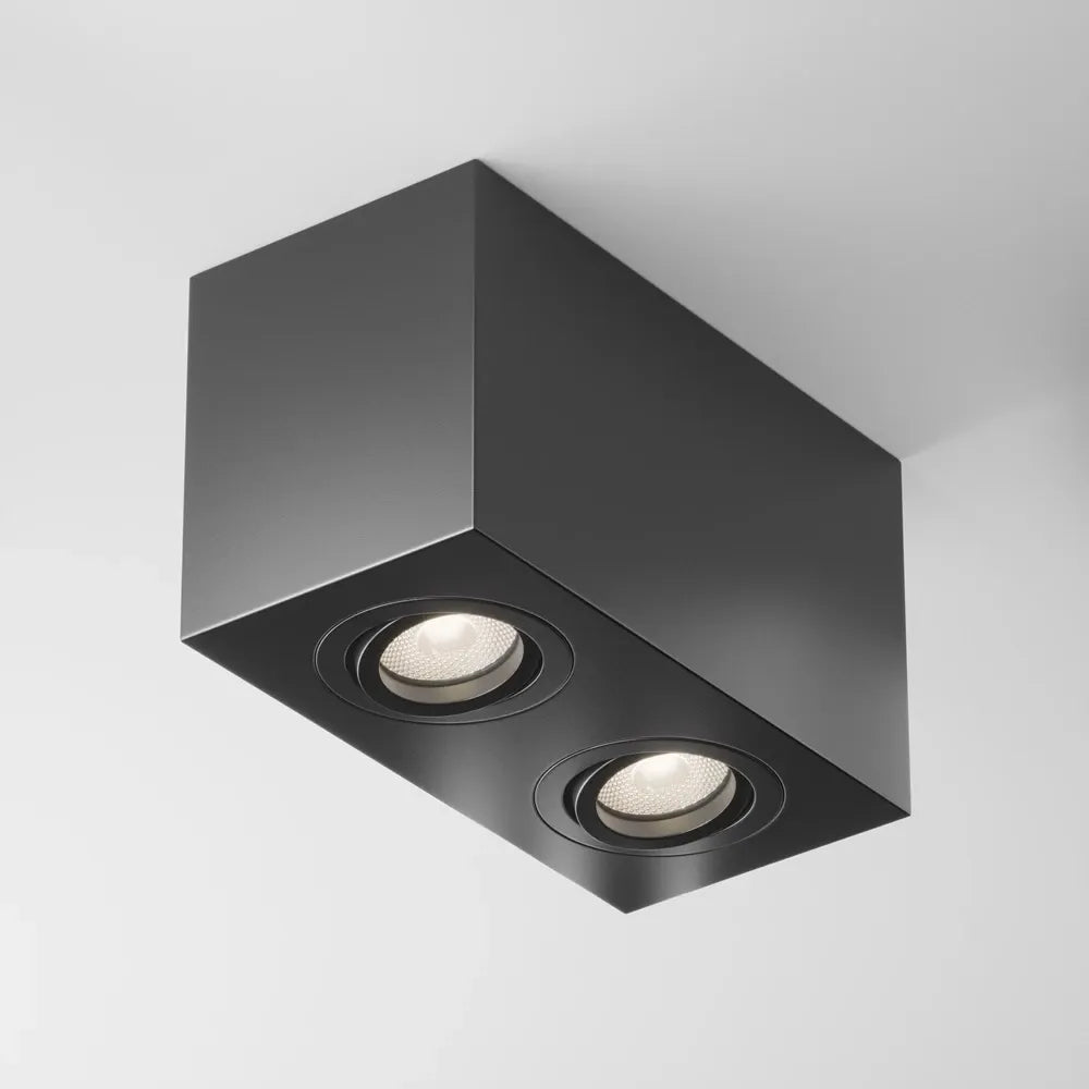 Spot aplicabil din Aluminiu Negru H11.5xL20cm IP 20 GU10 50W Atom