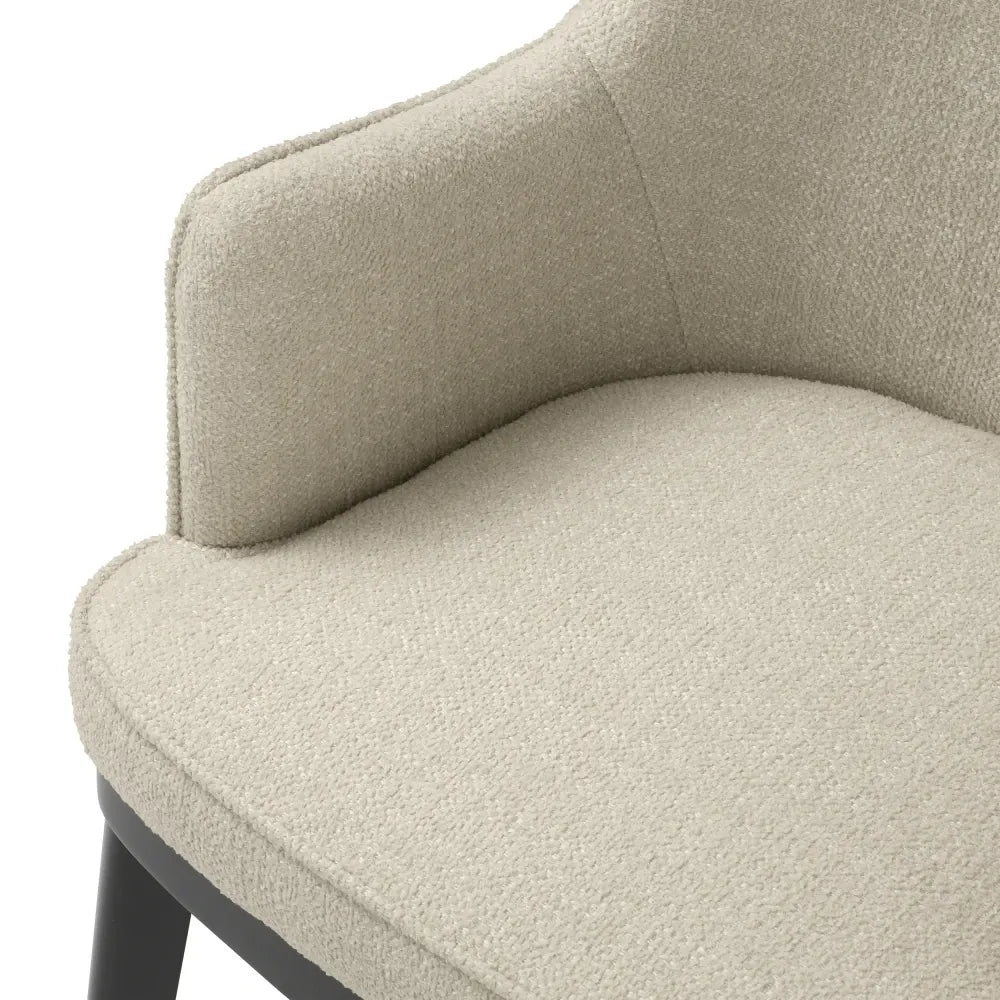 Scaun tapitat cu Stofa Ecru L55xA64xH84cm Lavinia Eichholtz