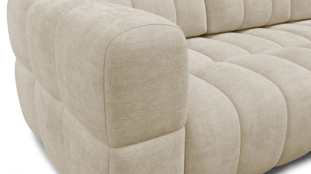 Coltar in forma de L tapitat cu material pet friendly Alias crem L264 x 160cm