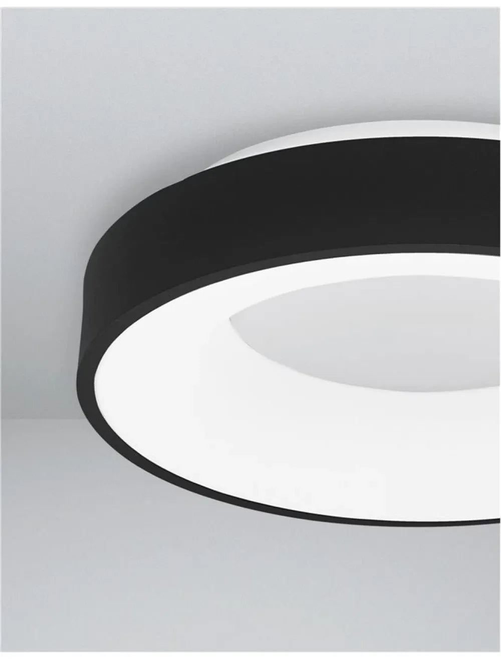 Plafoniera din Aluminiu Negru H9xL38cm IP20 30W 1845lm 3000k RANDO THIN