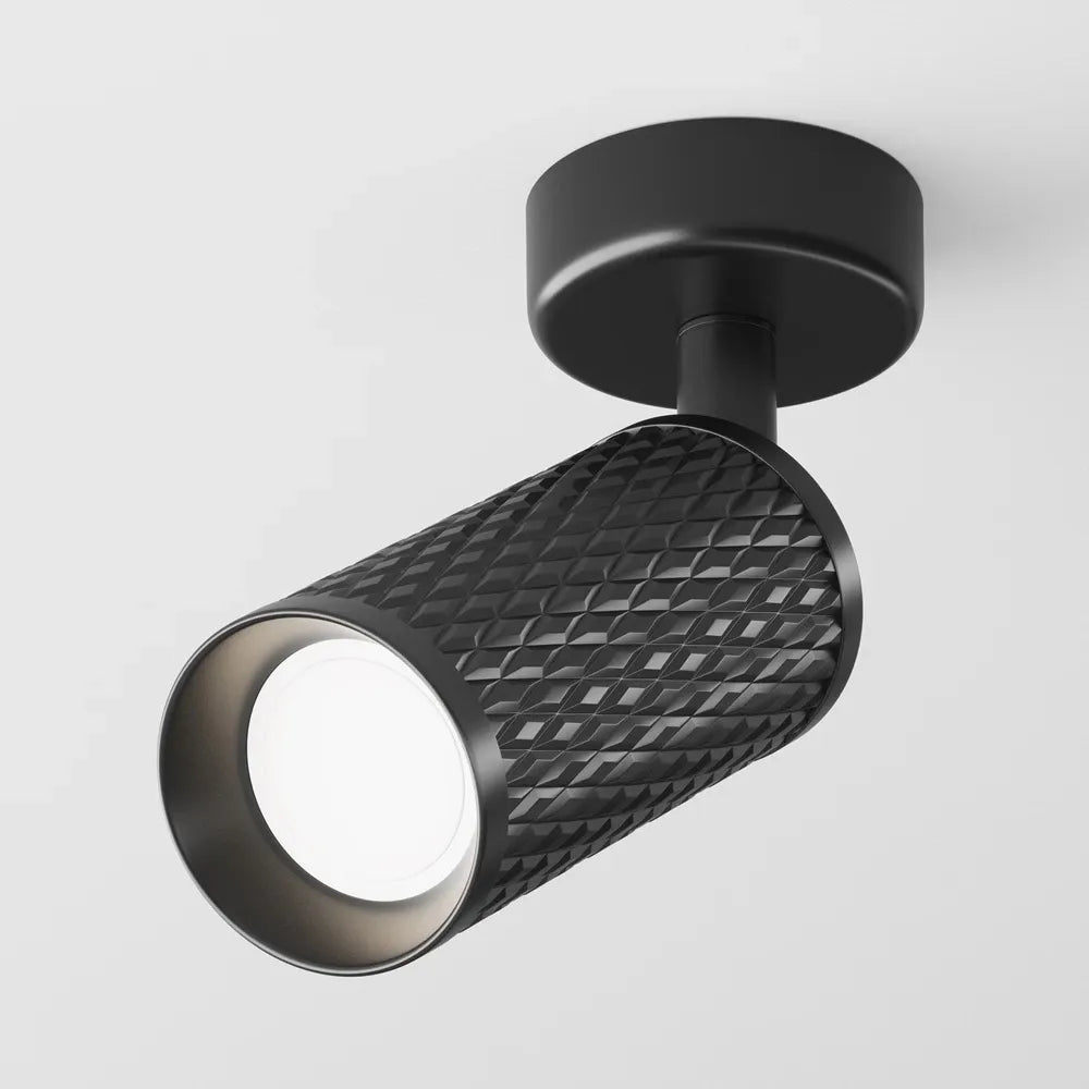 Spot aplicabil din Aluminiu Negru H19.5xL13cm IP 20 GU10 50W Focus Design