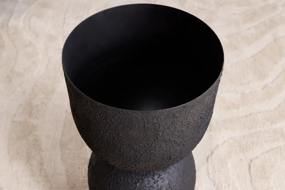 Ghiveci decorativ din Metal Negru H56xL20cm Sandglass L