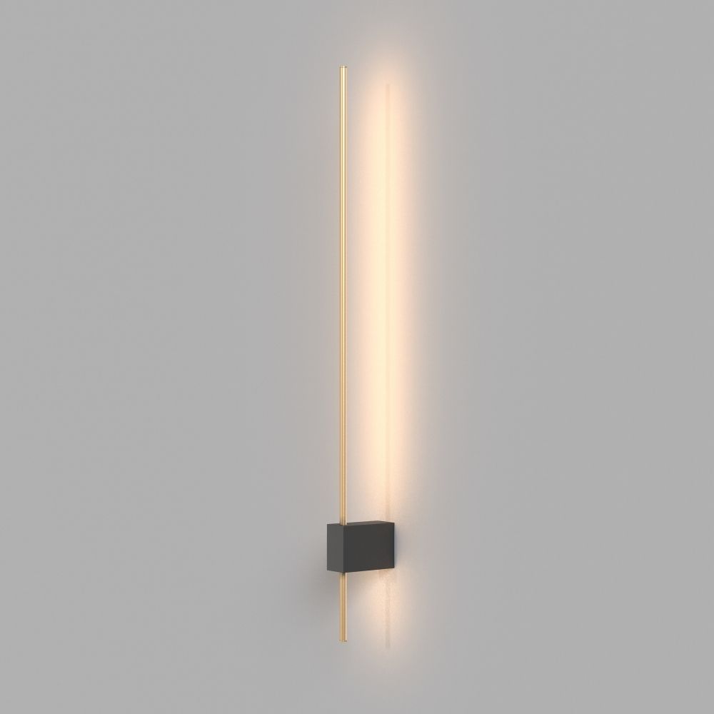 Aplica de perete Aluminiu Negru/Auriu L62xH3cm Pars
