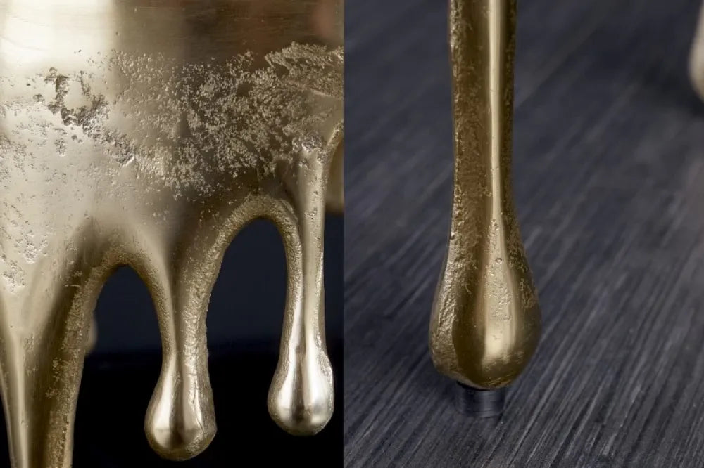 Masuta laterala Rotunda din Metal Auriu D37xH51cm Liquid