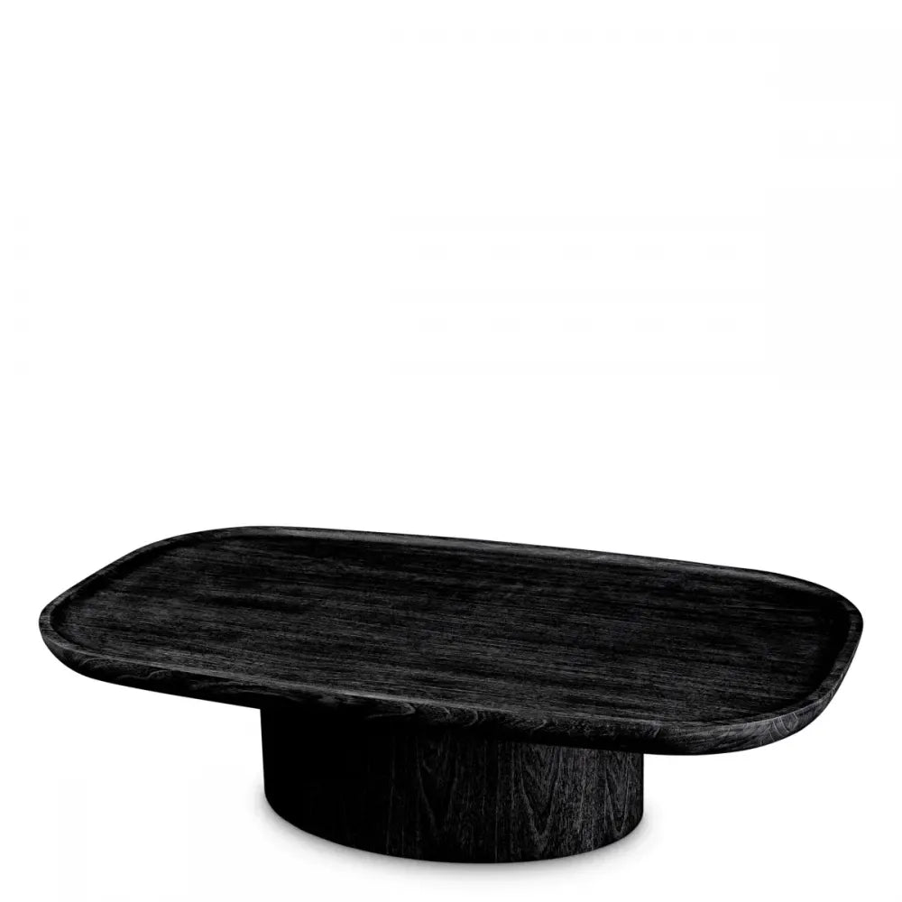 Masuta de cafea Dreptunghiulara din Furnir Gri carbune L140xl79.5cm Rouault Eichholtz