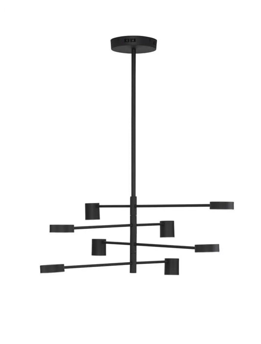 Candelabru structura din Aluminiu Negru si abajur din Acrilic Alb H100xL100cm IP20 40W 690lm 3000k NORDIK