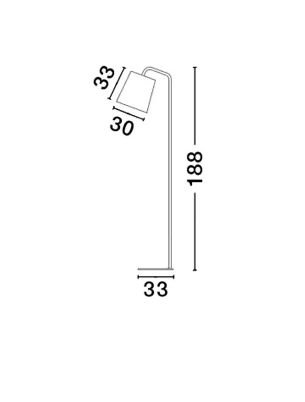 Lampa de podea structura din Metal Negru si abajur din Metal Negru H188xL30cm IP20 STABILE