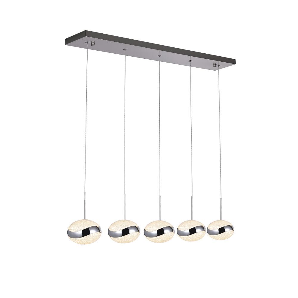 Lustra dreptunghiulara cu inaltime reglabila din Acril Alb cu LED L69x12xH105cm Lipse