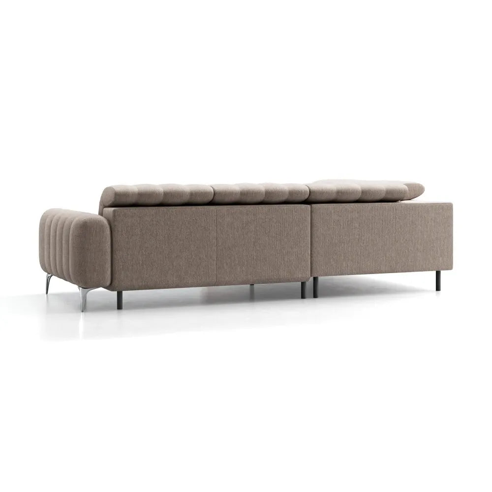 Coltar extensibil electric tapitat cu Stofa Bej inchis Padova II