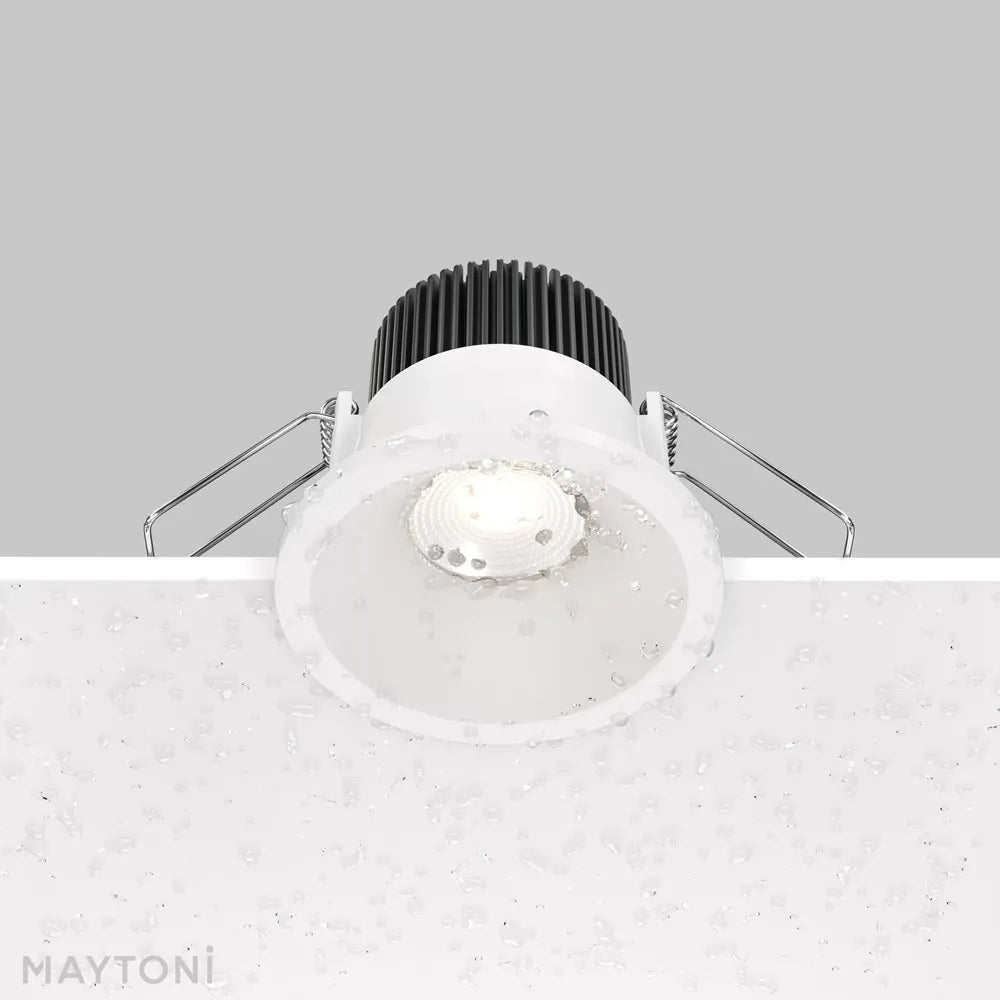 Spot incastrat rotund din Aluminiu Alb H6xD6cm IP 65 6W 480lm 4000k Zoom