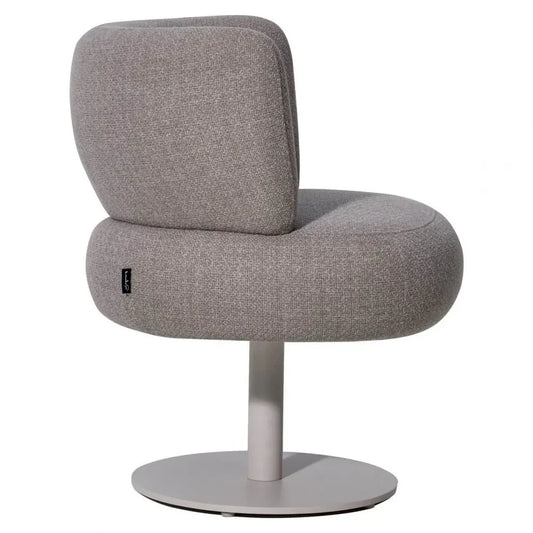 Scaun de exterior din Stofa Grej si Metal Alb L68xH78cm Mason Richmond interiors