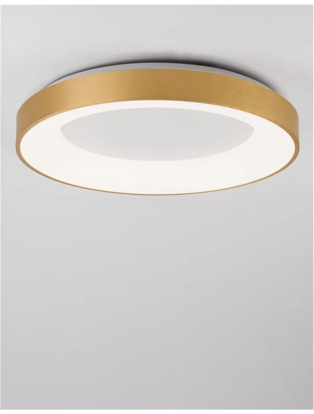 Plafoniera structura din Aluminiu Auriu si abajur din Acrilic Alb H9xL60cm IP20 50W 2864lm 3000k RANDO THIN
