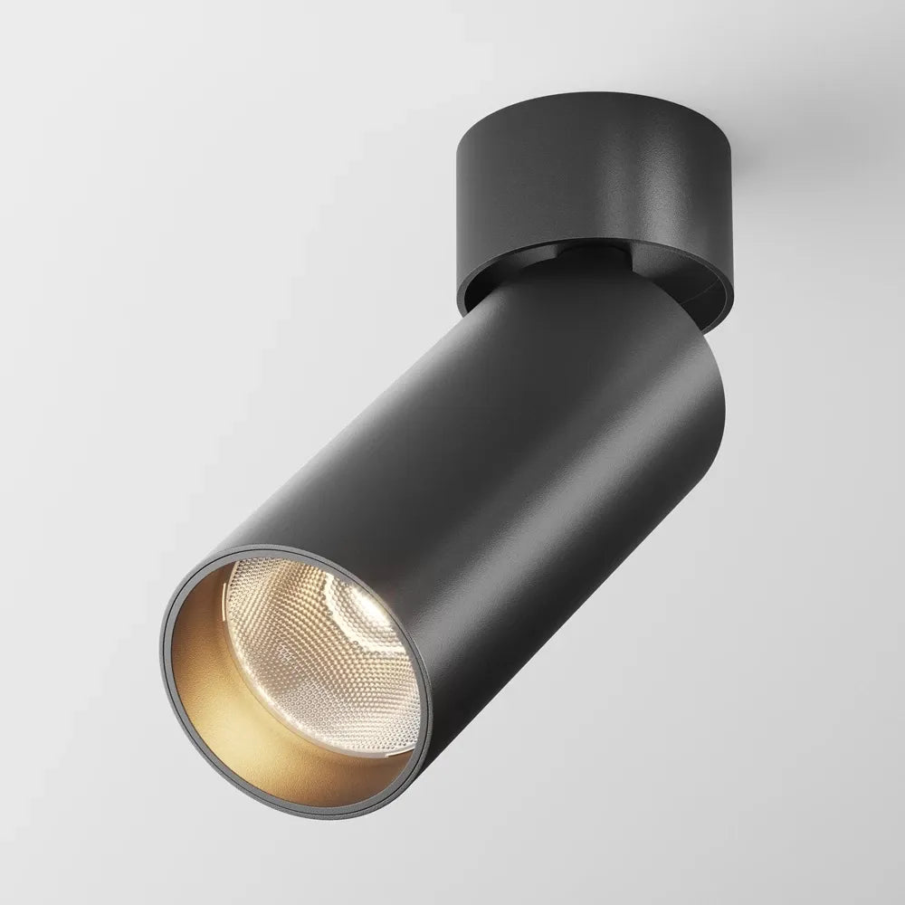 Spot aplicabil dimabil din Aluminiu Negru H16xD5cm IP 20 12W 900lm 3000k FOCUS LED