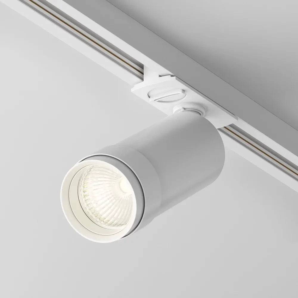 Spot pentru sina Unity din Aluminiu Alb H16xD5.5cm IP 20 12W 900lm 3000k Focus Zoom