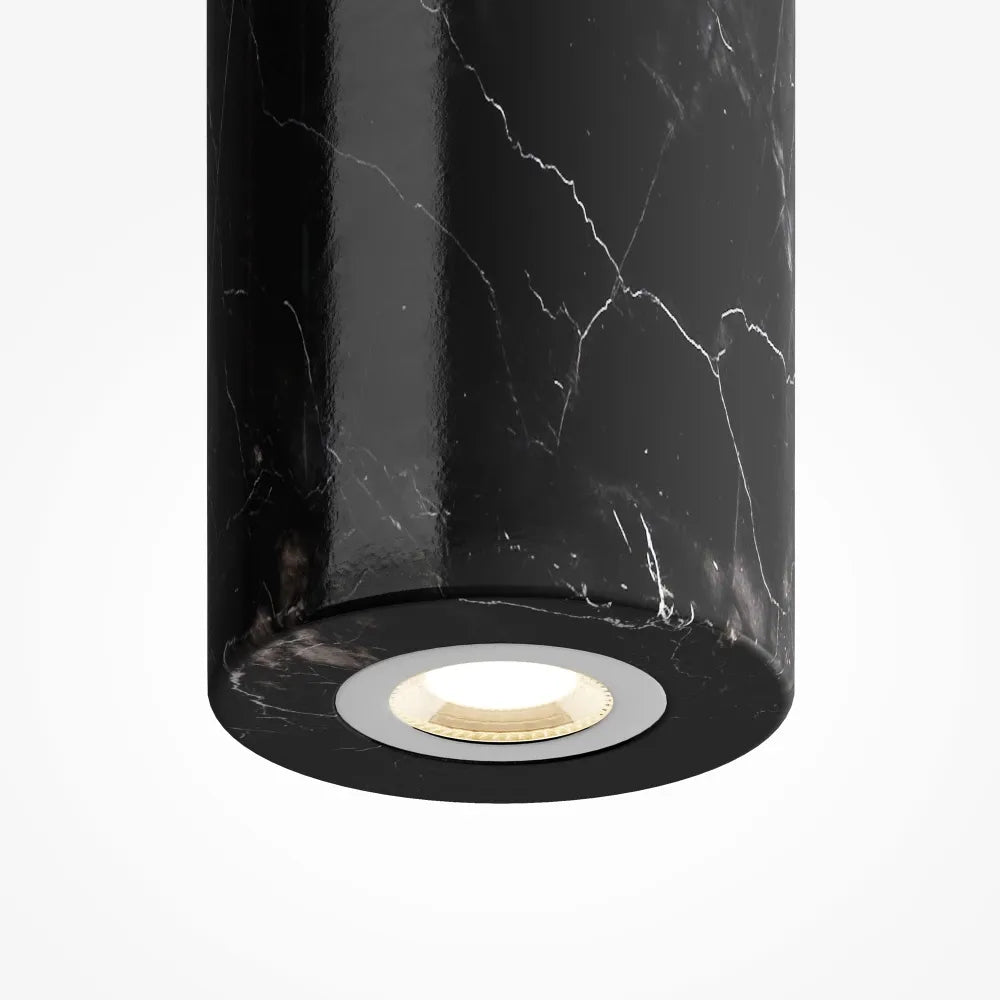 Pendul din Metal Negru si Marmura Negru H342.5xL12cm Basic Texture
