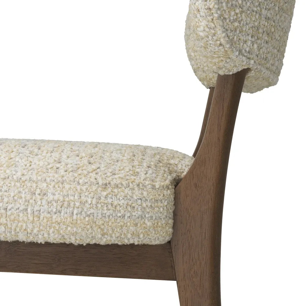 Scaun tapitat cu Chenille Bej L55.5xA63.5xH77.5cm Duveen Eichholtz