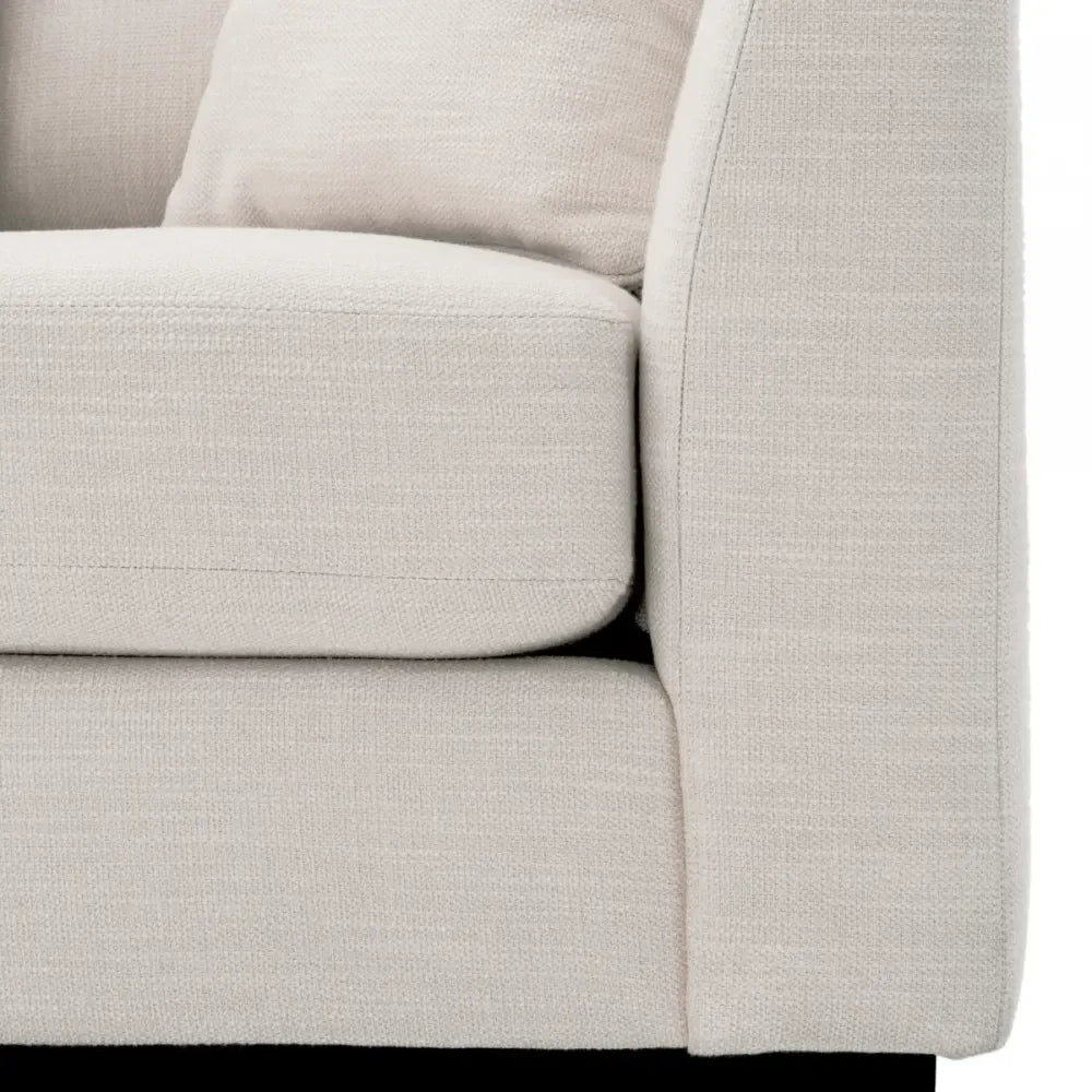 Canapea fixa tapitata cu Stofa Avalon Alb L255cm Taylor Eichholtz