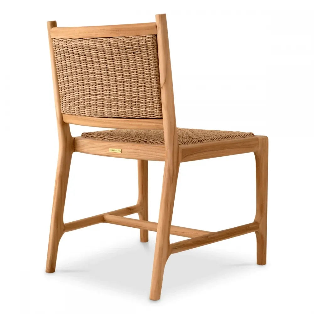 Scaun de exterior din Lemn de tec Maro si Polietilena Maro H84xL56.5xA57cm Pivetti Eichholtz