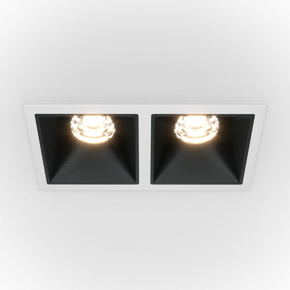 Spot dublu incastrat din Aluminiu Alb 20W 1000lm 4000k L13xH5cm Alfa LED