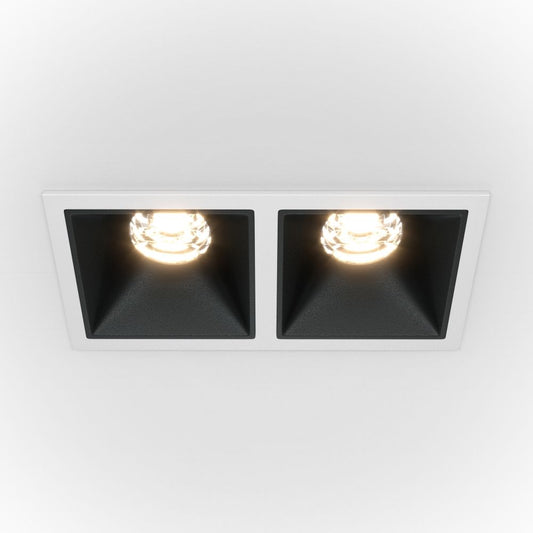 Spot dublu incastrat din Aluminiu Alb 20W 1000lm 4000k L13xH5cm Alfa LED
