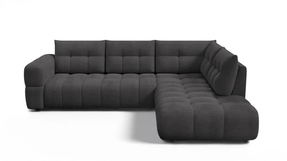 Coltar in forma de L tapitat cu material pet friendly Alias gri L291 x 219cm