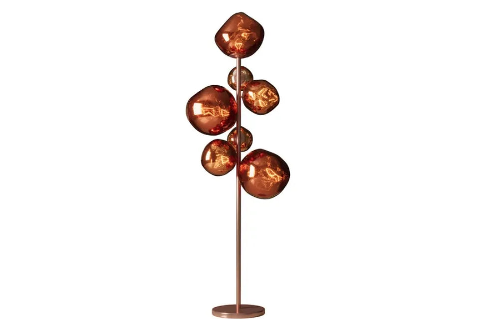 Lampa de podea din Metal Cupru si Sticla Cupru L50xH168cm LIQUID DIAMOND