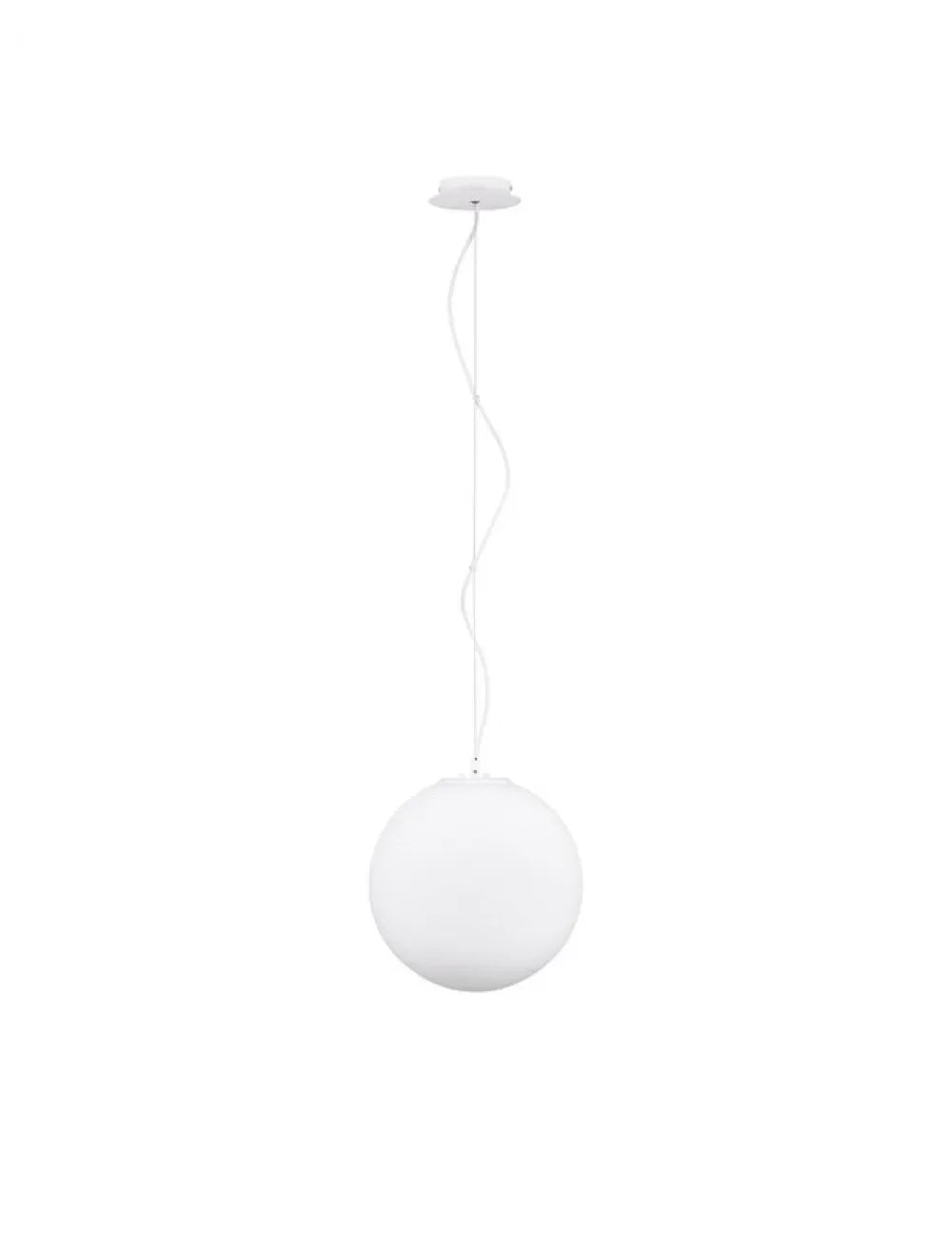 Pendul structura din Metal Alb si abajur din Sticla Alb H130xL30cm IP20 NEVOSO