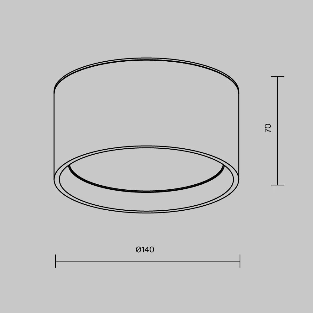 Spot aplicat din Aluminiu Negru H7xD14cm Vega
