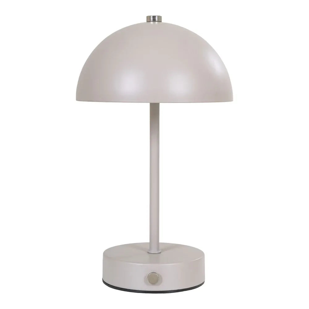 Veioza reincarcabila din Metal Bej H25xD15cm Holt