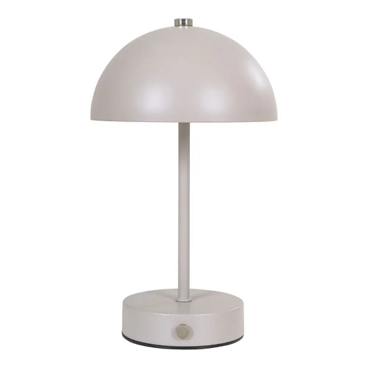 Veioza reincarcabila din Metal Bej H25xD15cm Holt