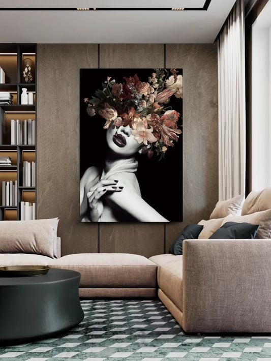 Tablou Portret pe Sticla securizata Multicolor L100xH150cm Silene