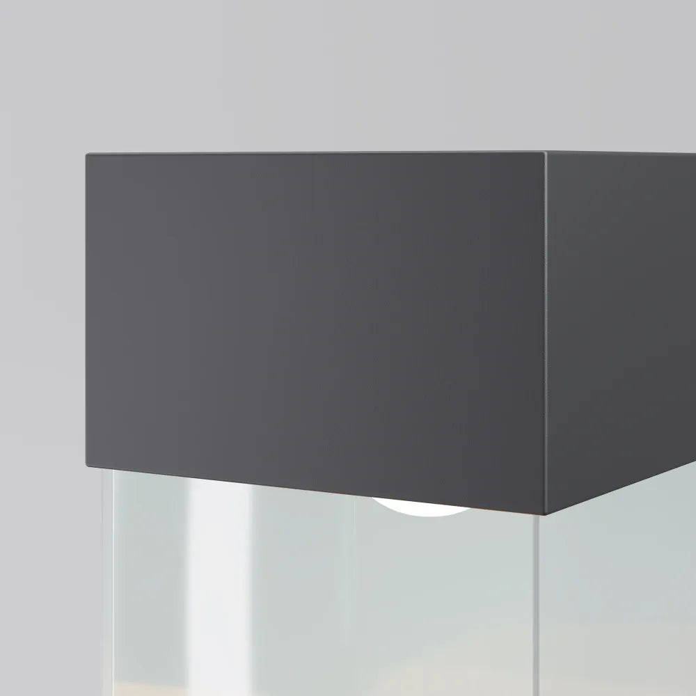 Stalp exterior din Metal Negru H60xL10cm Quadra