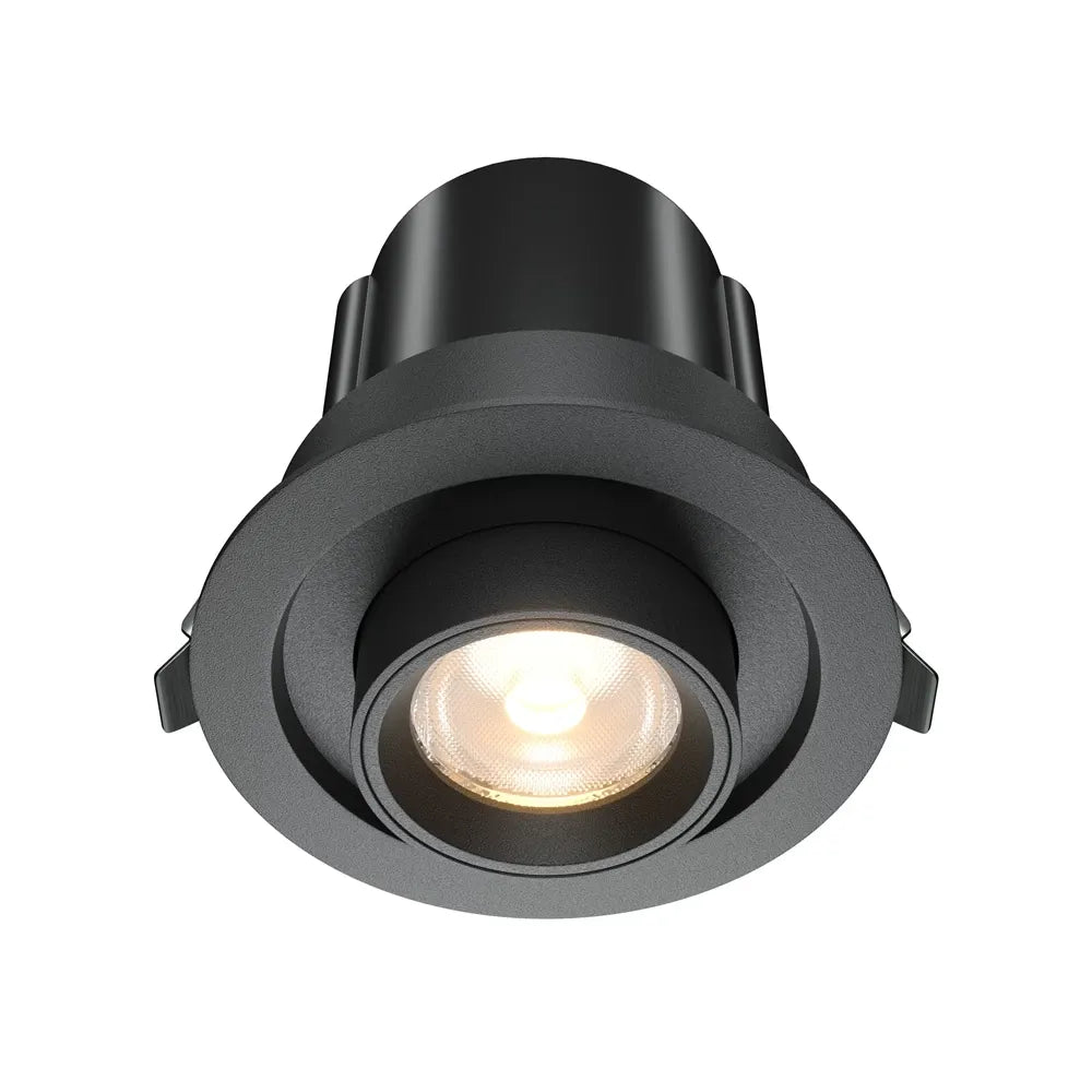 Spot incastrat ascuns din Aluminiu Negru H10xD9cm IP20 10W 760lm 3000k Downlight