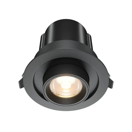 Spot incastrat ascuns din Aluminiu Negru H10xD9cm IP20 10W 760lm 3000k Downlight
