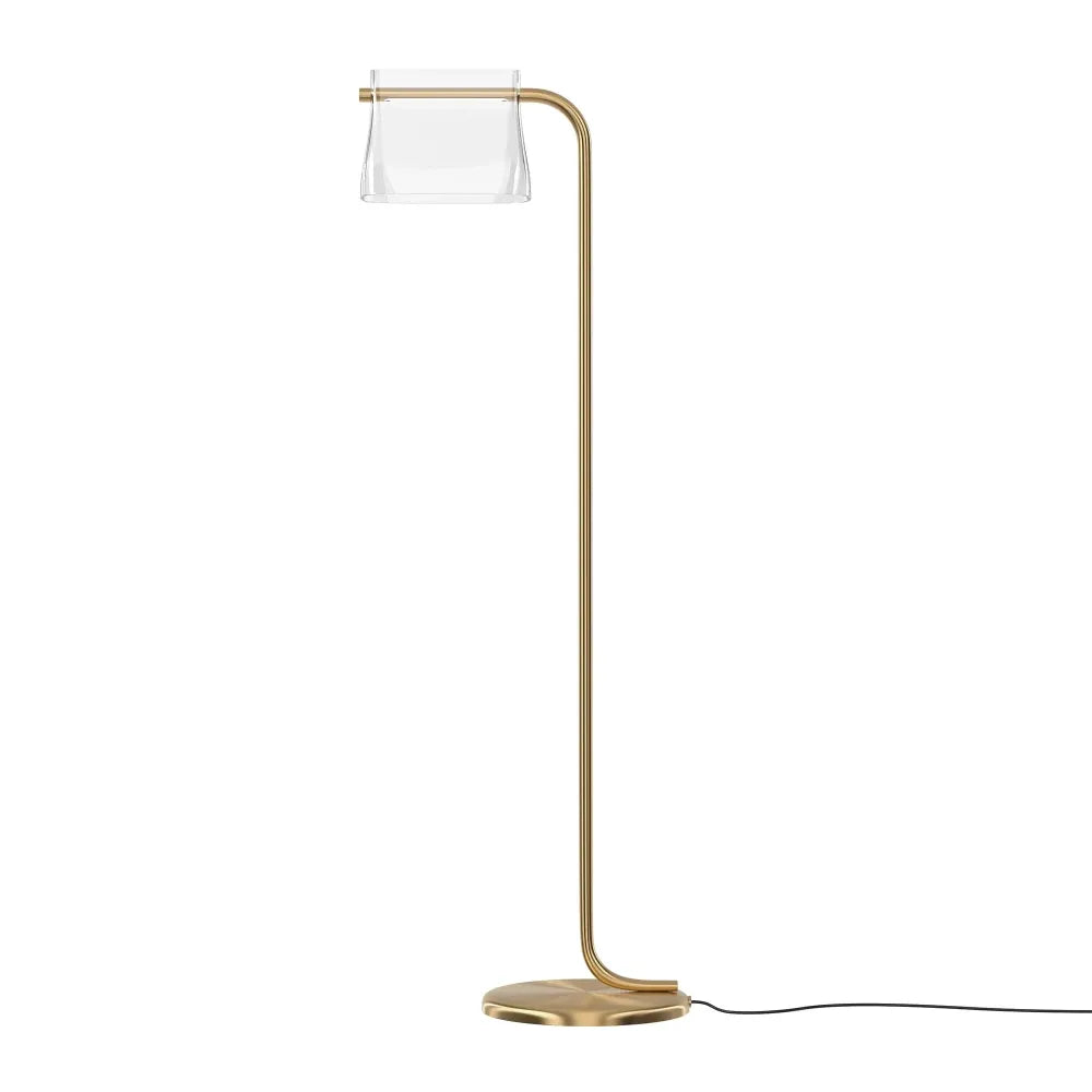 Lampa podea din Metal Alama si Sticla Transparent H126.5xL44.5cm Cabaret