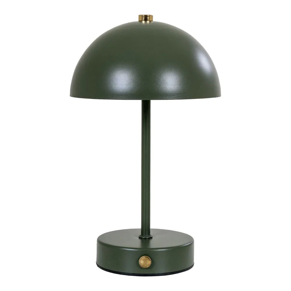 Veioza reincarcabila din Metal Verde H25xD15cm Holt