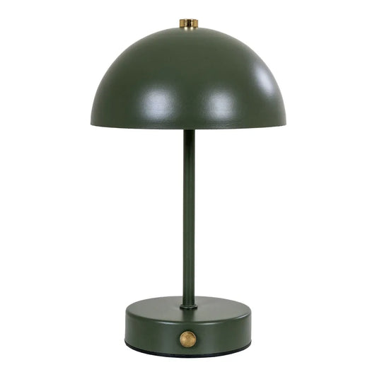 Veioza reincarcabila din Metal Verde H25xD15cm Holt